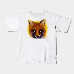 Fire Fox Portrait Kids T-Shirt